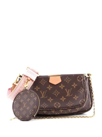 Pre-owned Louis Vuitton Multi Pochette Accessoires Monogram Canvas Crossbody Bag In Brown