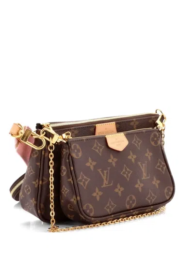 Pre-owned Louis Vuitton Multi Pochette Accessoires Monogram Canvas Crossbody Bag In Brown