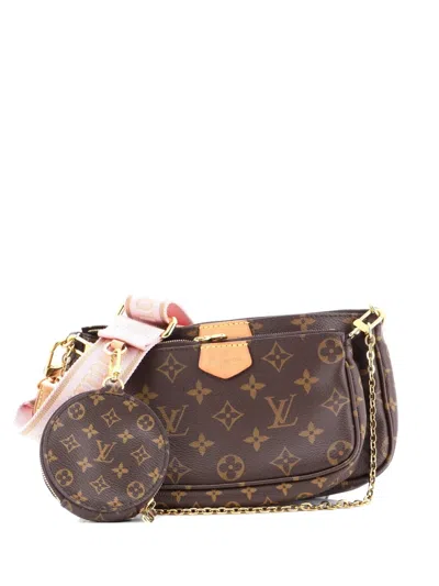 Pre-owned Louis Vuitton Multi Pochette Accessoires Monogram Canvas Crossbody Bag In Brown
