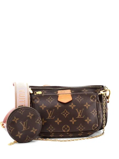 Pre-owned Louis Vuitton Multi Pochette Accessoires Monogram Canvas Crossbody Bag In Brown