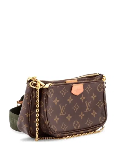 Pre-owned Louis Vuitton Multi Pochette Accessoires Monogram Canvas Crossbody Bag In Brown