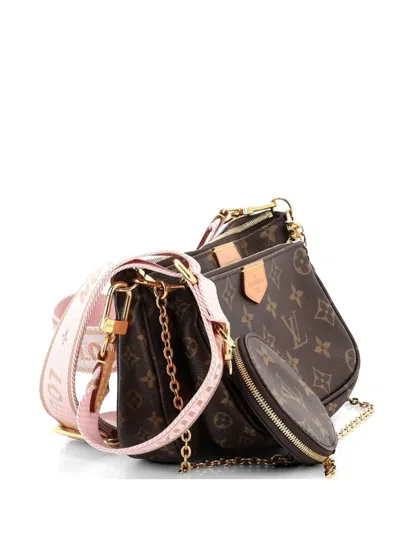 Pre-owned Louis Vuitton Multi Pochette Accessoires Monogram Canvas Crossbody Bag In Brown