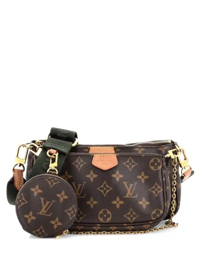 Pre-owned Louis Vuitton Multi Pochette Accessoires Monogram Canvas Crossbody Bag In Brown