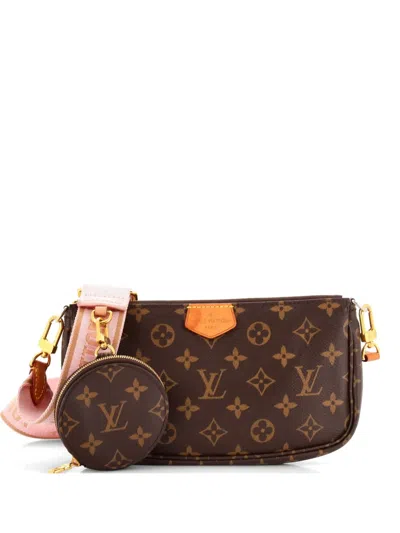 Pre-owned Louis Vuitton Multi Pochette Accessoires Monogram Canvas Crossbody Bag In Brown