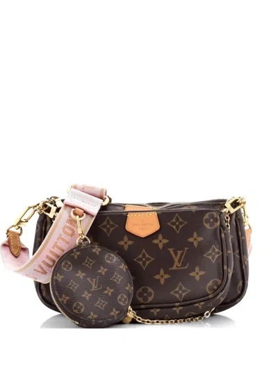Pre-owned Louis Vuitton Multi Pochette Accessoires Monogram Canvas Crossbody Bag In Brown