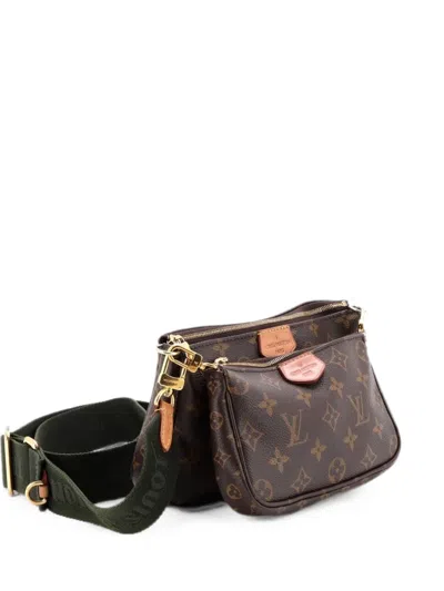 Pre-owned Louis Vuitton Multi Pochette Accessoires Monogram Canvas Crossbody Bag In Brown