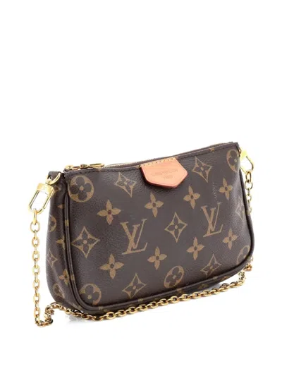 Pre-owned Louis Vuitton Multi Pochette Accessoires Monogram Canvas Small Pouch In Brown