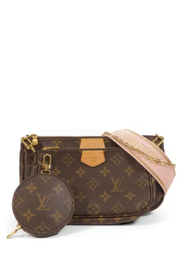 Pre-owned Louis Vuitton Multi Pochette Accessoires Monogram Crossbody Bag In Brown