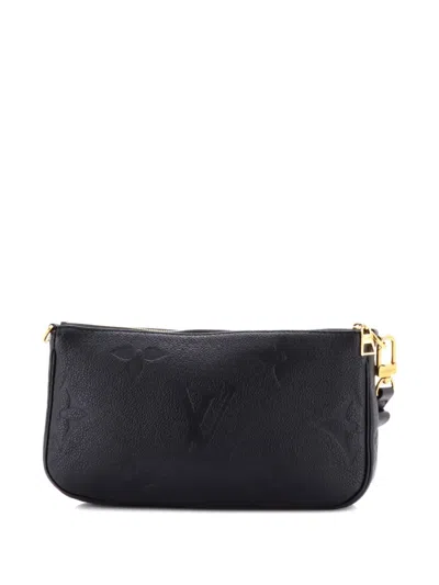 Pre-owned Louis Vuitton Multi Pochette Accessoires Monogram Empreinte Giant Crossbody Bag In Black