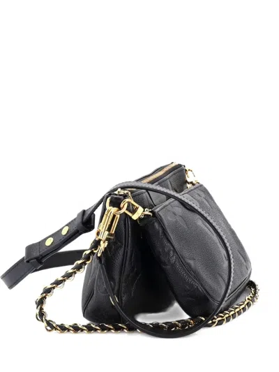 Pre-owned Louis Vuitton Multi Pochette Accessoires Monogram Empreinte Giant Crossbody Bag In Black