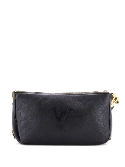 Pre-owned Louis Vuitton Multi Pochette Accessoires Monogram Empreinte Giant Crossbody Bag In Black