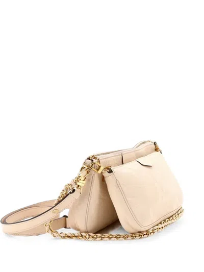 Pre-owned Louis Vuitton Multi Pochette Accessoires Monogram Empreinte Giant Crossbody Bag In Neutral
