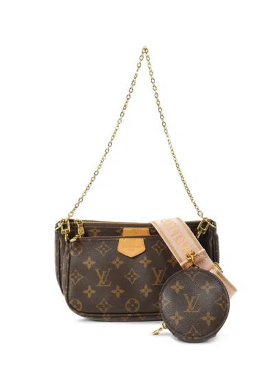 Pre-owned Louis Vuitton Multi Pochette Accessoires Monogram Shoulder Bag In Brown