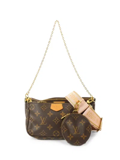 Pre-owned Louis Vuitton Multi Pochette Accessoires Monogram Shoulder Bag In Brown