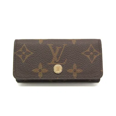 Pre-owned Louis Vuitton Multiclés 4 Brown Canvas Wallet  ()
