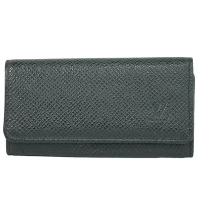 Pre-owned Louis Vuitton Multiclés 4 Leather Wallet () In Black