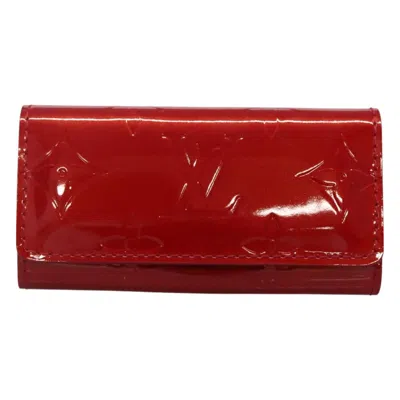 Pre-owned Louis Vuitton Multiclés 4 Patent Leather Wallet () In Red