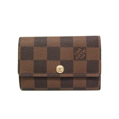 Pre-owned Louis Vuitton Multiclés Brown Canvas Wallet  ()