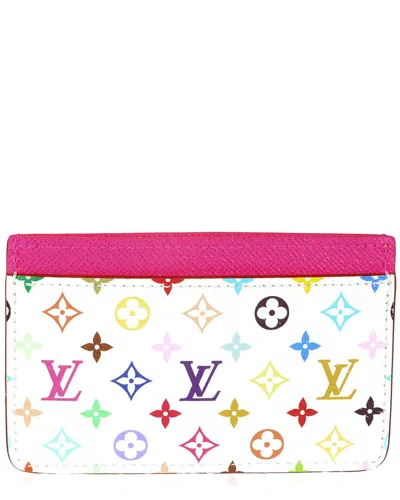 Pre-owned Louis Vuitton Multicolor & White Monogram Canvas X Tm Kawaii Card Holder  (authentic Pre-loved)