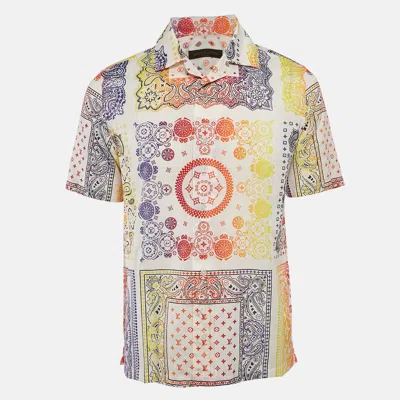 Pre-owned Louis Vuitton Multicolor Bandana Print Cotton Short Sleeve Shirt M