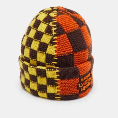 Pre-owned Louis Vuitton Multicolor Damier Pop Wool Splitted Beanie S