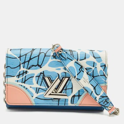 Pre-owned Louis Vuitton Multicolor Epi Leather Aqua Twist Wallet On Chain
