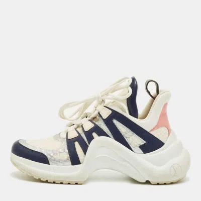 Pre-owned Louis Vuitton Multicolor Leather And Mesh Archlight Low Top Sneakers Size 39