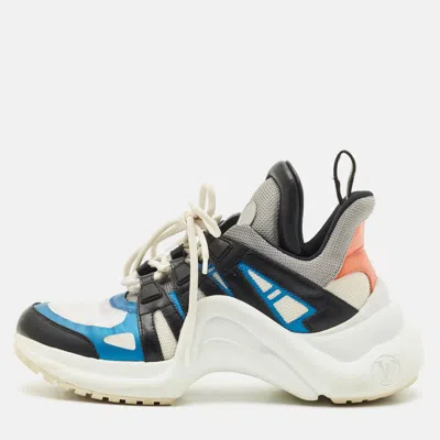 Pre-owned Louis Vuitton Multicolor Leather And Mesh Lv Archlight Sneakers Size 38