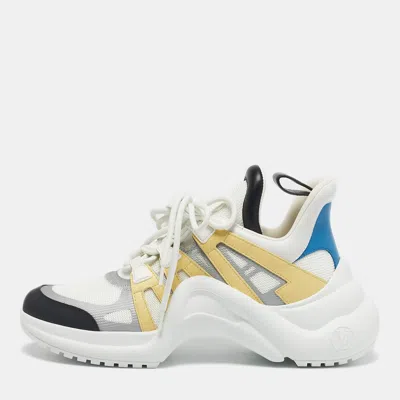 Pre-owned Louis Vuitton Multicolor Leather And Mesh Lv Archlight Sneakers Size 39.5