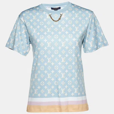 Pre-owned Louis Vuitton Multicolor Mix Monogram Cotton Chain Crew Neck T-shirt Xs