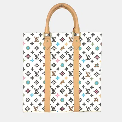 Pre-owned Louis Vuitton Multicolor Monogram Canvas Craggy Sac Plat Tote Bag In Sand