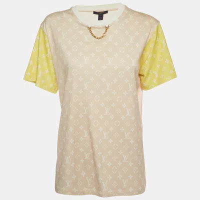 Pre-owned Louis Vuitton Multicolor Monogram Jersey Crew Neck T-shirt L