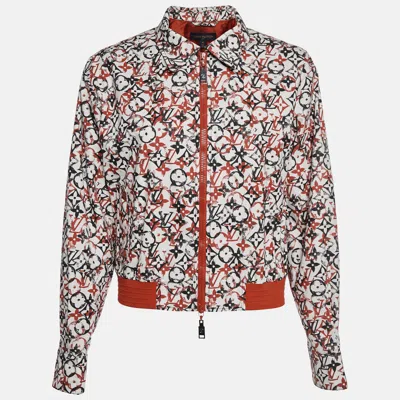 Pre-owned Louis Vuitton Multicolor Monogram Print Cotton Bomber Jacket L