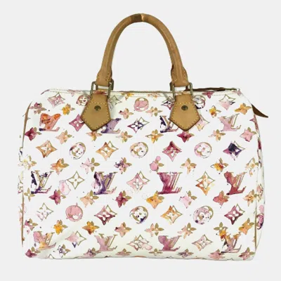 Pre-owned Louis Vuitton Multicolor Monogram Watercolor Vvn Speedy 30 Mini Boston Bag