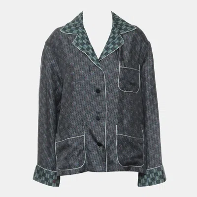 Pre-owned Louis Vuitton Multicolor Monogram White List Shirt