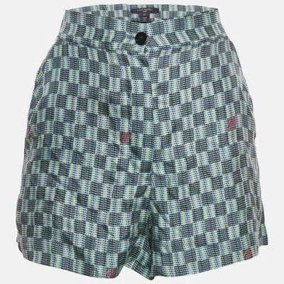 Pre-owned Louis Vuitton Multicolor Printed Silk Shorts S