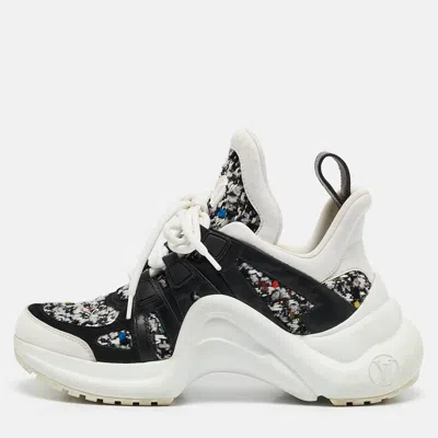 Pre-owned Louis Vuitton Multicolor Tweed And Leather Archlight Sneakers Size 35..5