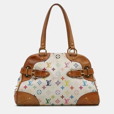 Pre-owned Louis Vuitton Multicolor White Monogram Multicolore Claudia