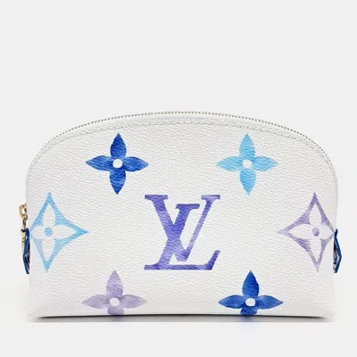 Pre-owned Louis Vuitton Multicolor White Pvc Cosmetic Pouch