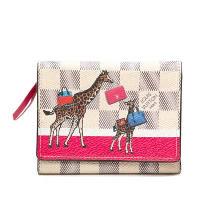 Pre-owned Louis Vuitton Multi-color White Pvc Leather Wallet (tri-fold) ()