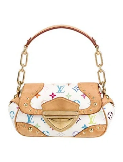 Pre-owned Louis Vuitton Multicolore Monogram Marilyn In White