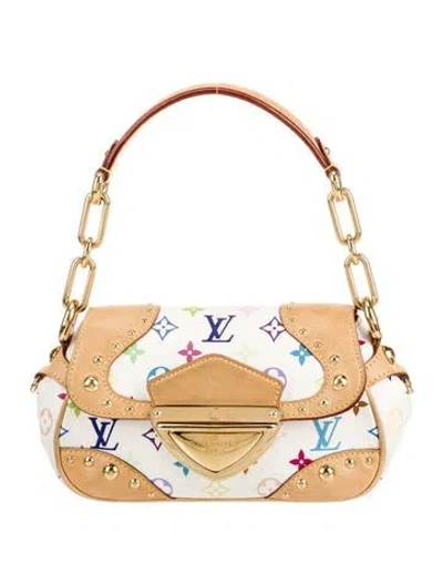 Pre-owned Louis Vuitton Multicolore Monogram Marilyn In White