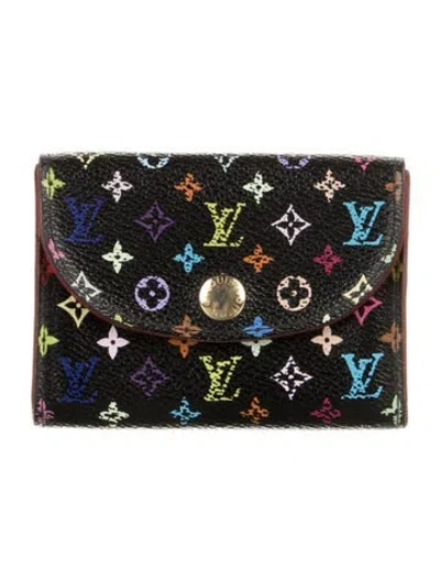 Pre-owned Louis Vuitton Multicolore Monogram Pattern Coated Canvas Alexandra Wallet In Black