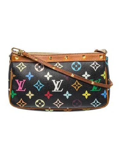 Pre-owned Louis Vuitton Multicolore Monogram Pochette Accessoires In Black