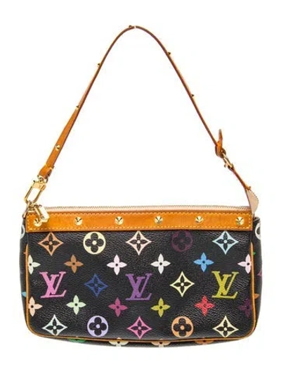 Pre-owned Louis Vuitton Multicolore Monogram Pochette Accessoires In Black