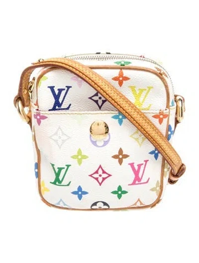 Pre-owned Louis Vuitton Multicolore Monogram Rift Pochette In White