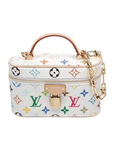 Pre-owned Louis Vuitton Multicolore Monogram Vanity Pouch 2025 In White