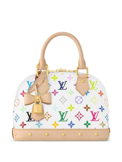 Pre-owned Louis Vuitton Multicolored Monogram Backpack In White