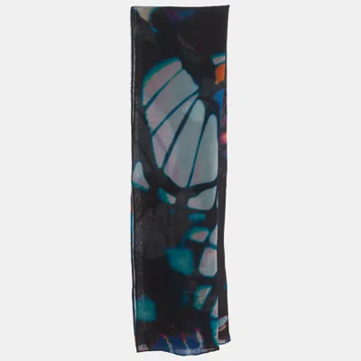 Pre-owned Louis Vuitton Multicolour Holographic Print Silk Scarf