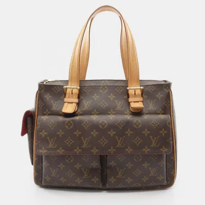 Pre-owned Louis Vuitton Multiple Cite Handbag Monogram Canvas Brown